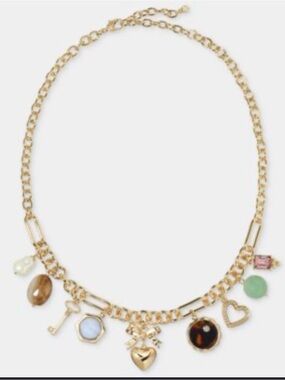 On 34Th Multi-Stone Charm Necklace, 18" + 3" extender, Macy's Exclusive